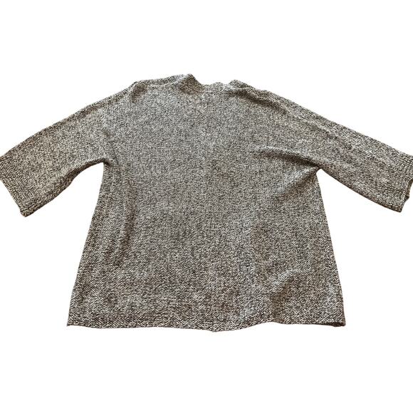 J Jill Kimono-Style Front Tie Closure Green Marl Cotton Cardigan Sweater Sz L - Picture 8 of 8